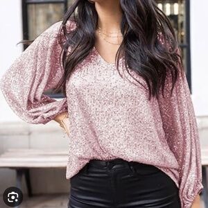 NWOT Grace and Lace sequin top